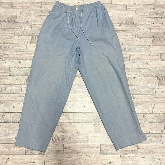 Karen  Scott | Vintage Denim Paperbag Jeans | Light Blue | Medium - Picture 1 of 8